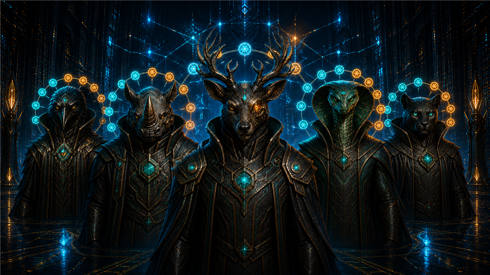 Five QUORUMBORN species assembled in the protocol chamber